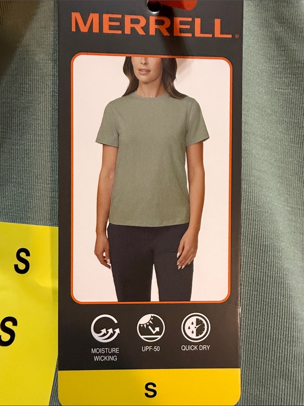 Merrell Women’s Short-Sleeve Crew Tee in Olive Green S NWT